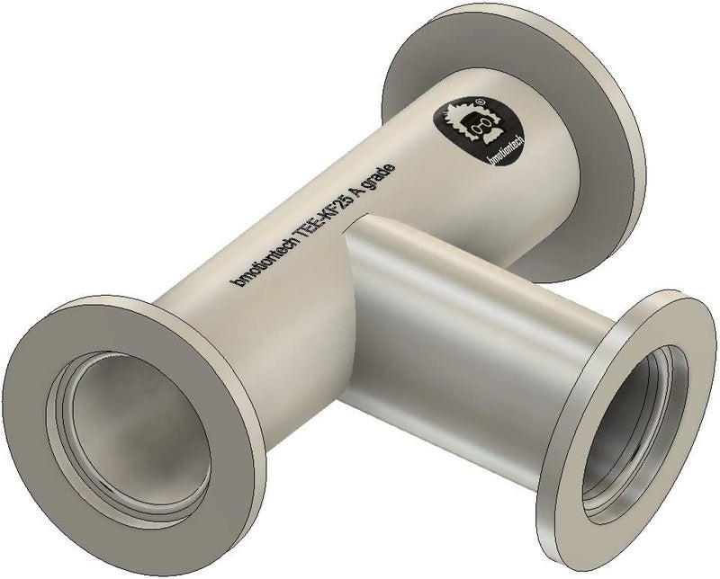 BROWNIAN MOTION TECHNOLOGY bmotiontech superior grade ISO-KF NW25 KF25 Flange Tee Fitting for high vacuum application (KF25 Equal TEE) - Image 5